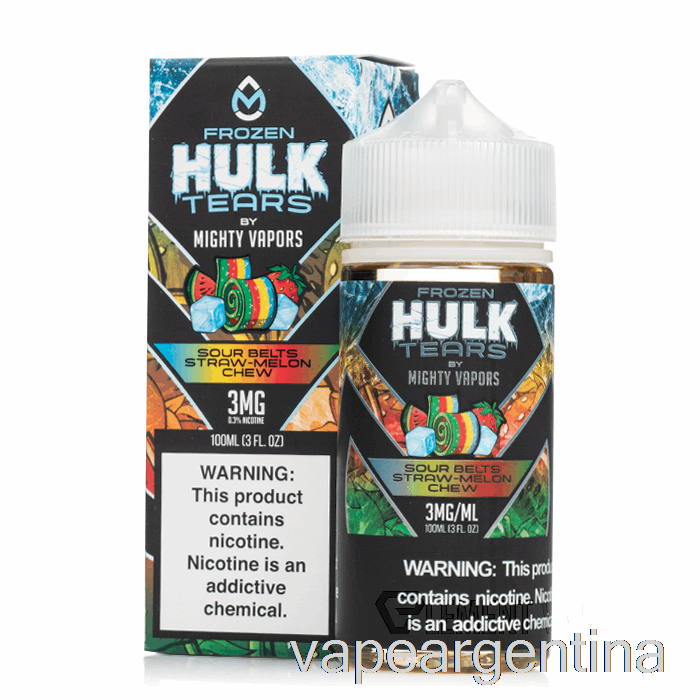 Cinturones Amargos Congelados Masticable Melón Paja - Lágrimas De Hulk - 100ml 6mg Vape Descartable